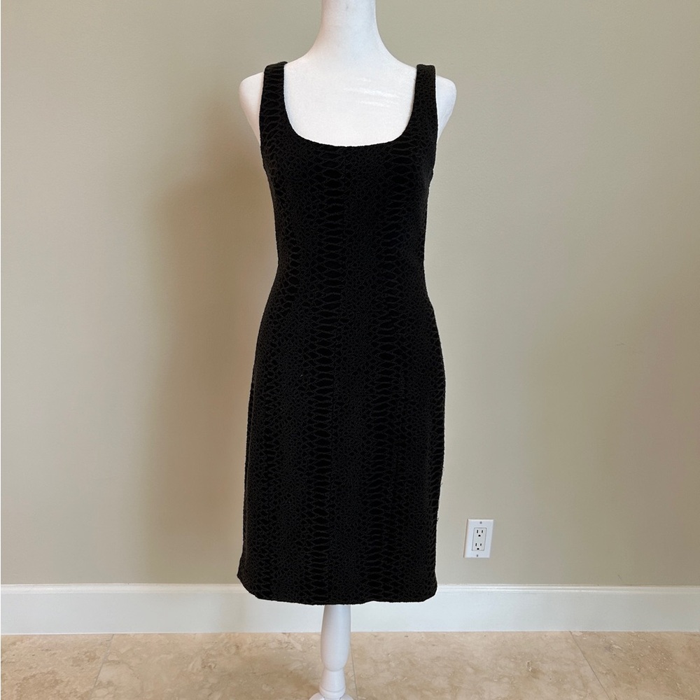 JAYGODFREY Black Textured Midi Dress